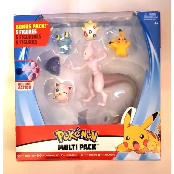 (New) Pokemon 5 Figure Multi Pack -Deluxe Action  MEWTWO - Picture 1 of 2